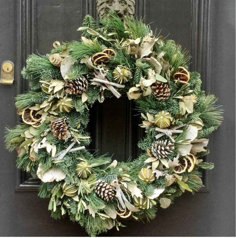 Christmas wreath natural lime